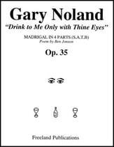 Drink to Me Only with Thine Eyes Op. 35 SATB choral sheet music cover
